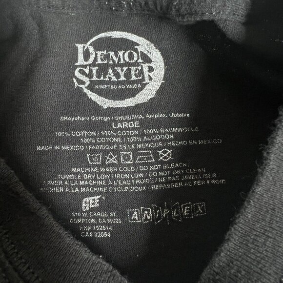 Demon Slayer T-Shirt Mens Large Black Inosuke Hashibira - Picture 3 of 5